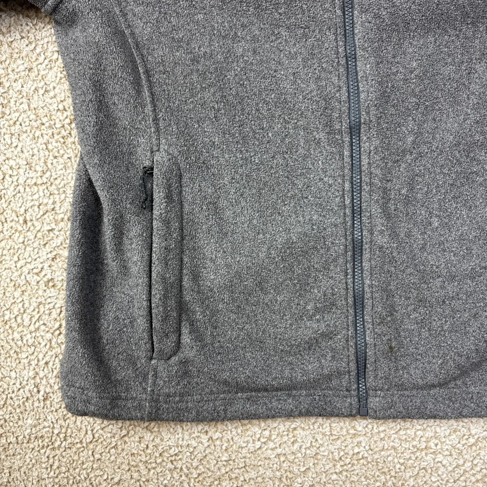 The North Face Mens Fleece Large Jacket Full Zip Dark Gray Outdoor Hiking